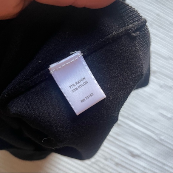 Spence Knits Black 3/4 sleeve Cardigan Sweater Ruffles Large - Picture 5 of 7